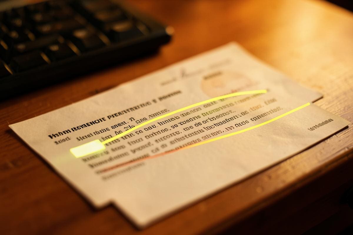 Certidão de matrícula com trecho de hipoteca destacado em marca-texto