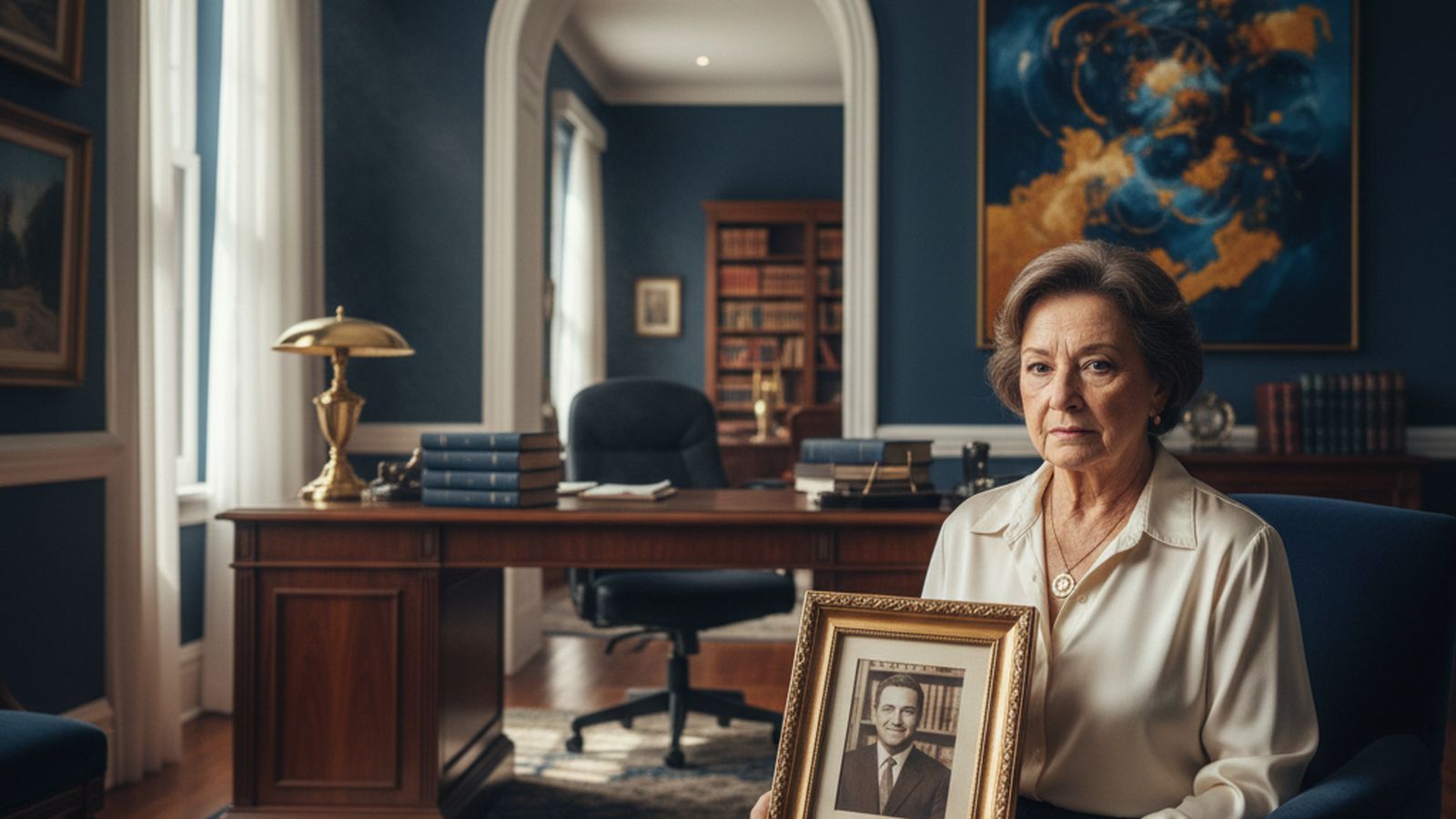 Detalhe de documentos jurídicos — cônjuge sobrevivente na casa da família