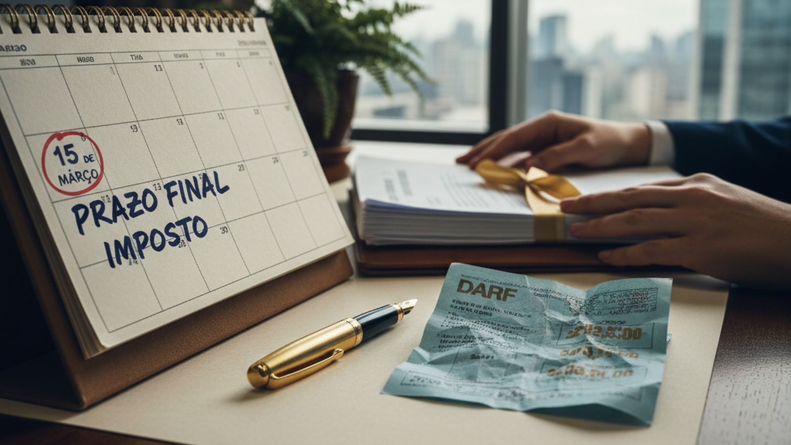 Ilustração: calendário com prazo de pagamento do ITCMD