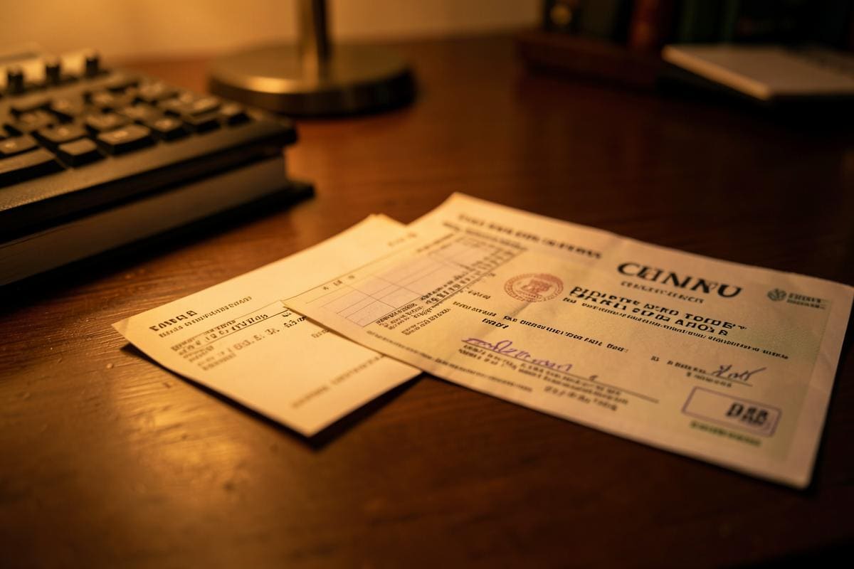 Guia de ITBI paga ao lado de certidão de matrícula atualizada